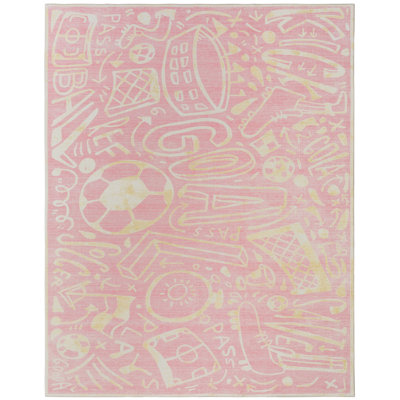 Sportsglyphs Soccer Power Loom Area Rug