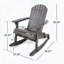 Chaise berçante Adirondack en bois d'acacia