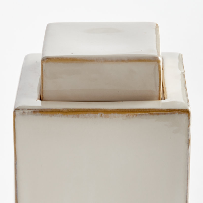 Grand pot Katelynd, H 11,25 po x l 6,25 po x P 6,25 po, Crème