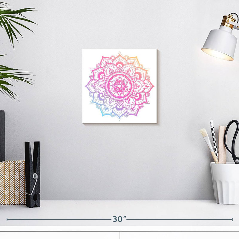 Mandala floral dégradé Kerner, H 10 po x l 10 po