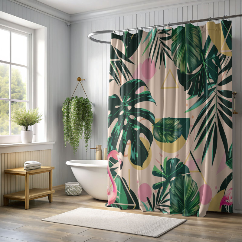 Rideau de douche Tropic Bird - Premium, H 74 po x l 71 po