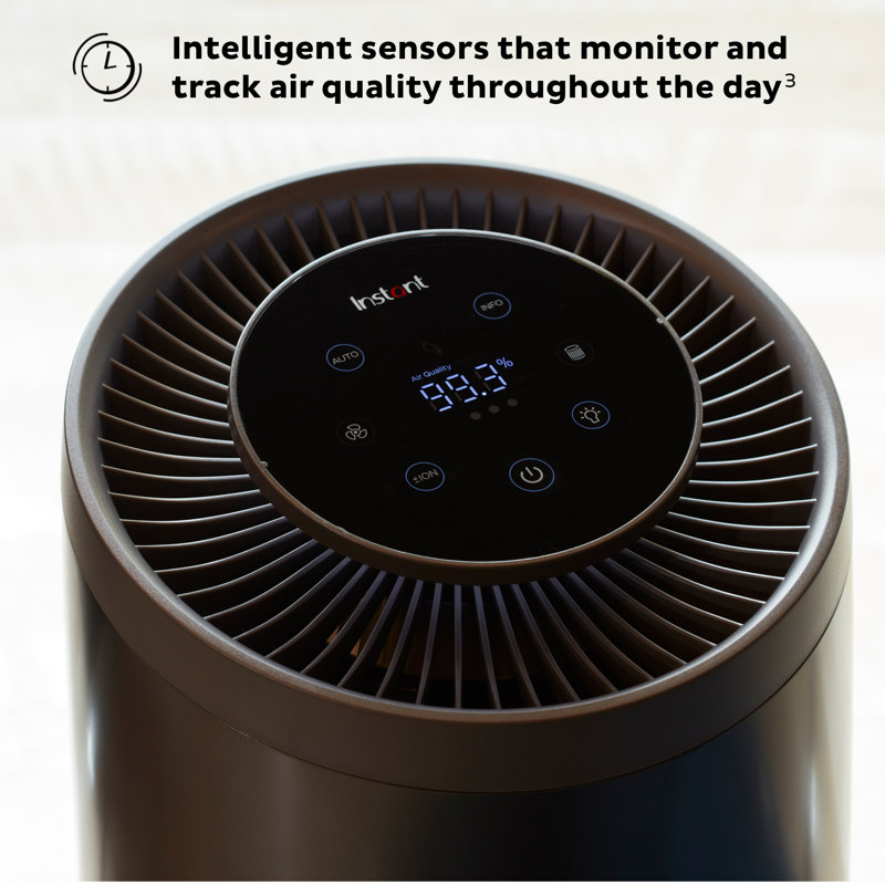 Black HEPA Tower Air Purifier with Ion Technology