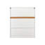 Armoire de rangement murale de salle de bain avec deux portes, une fente pour papier hygiénique et des tablettes réglables pour une organisation polyvalente