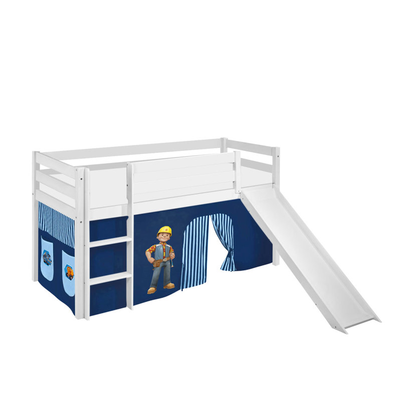 Jelle Mid Sleeper Bed with Curtain, Single (3')