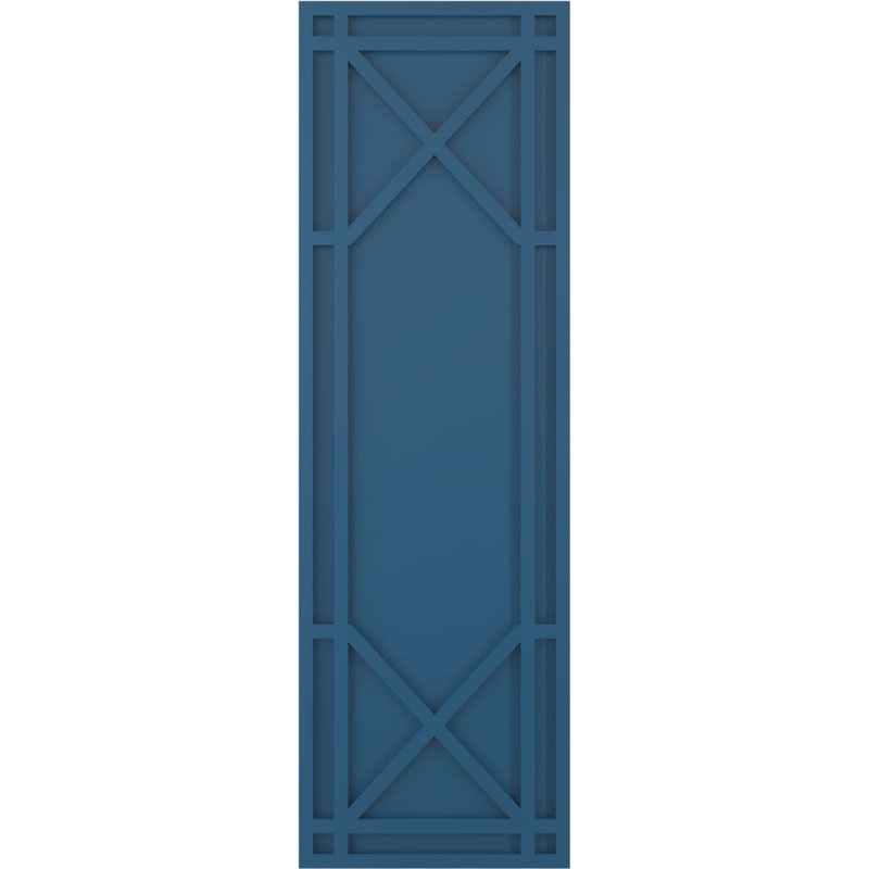 Volets en PVC True Fit, 12", 25", Bleu séjour