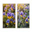«Purple Yellow Natures Pansies», 2 pièces sur toile-499290684-499290656