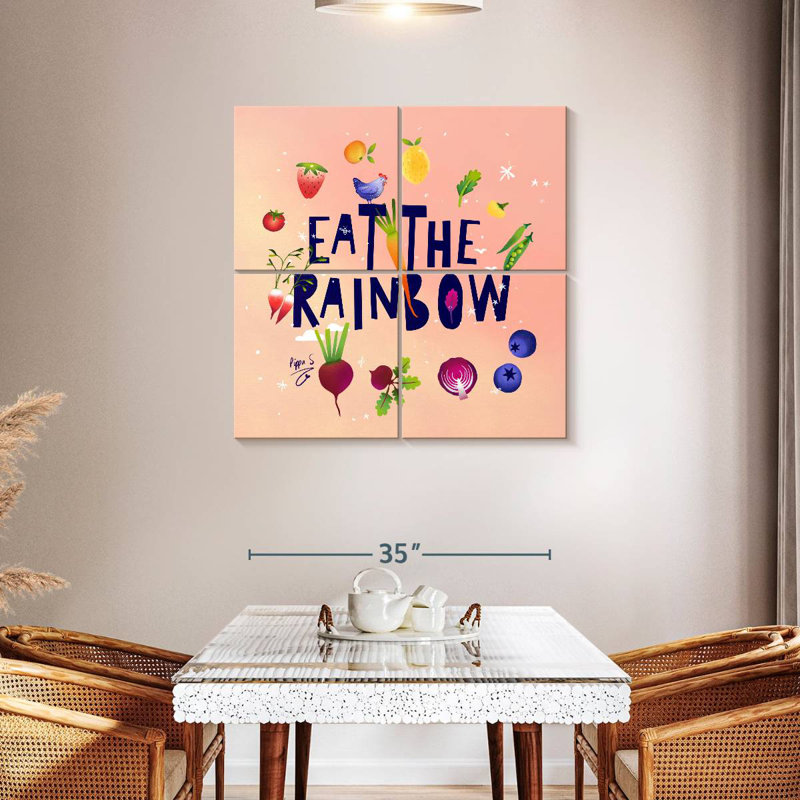 Tergel Eat The Rainbow, H 38 po x l 38 po