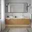 Meuble-lavabo mural 60 po avec tiroirs et vasques rondes blanches-1849957807