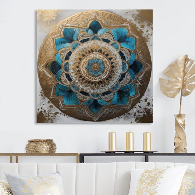 Kery " Kery Blue And Gold Mandala III "