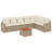 Vidaxl Garden Sofa Set Beige, Brown