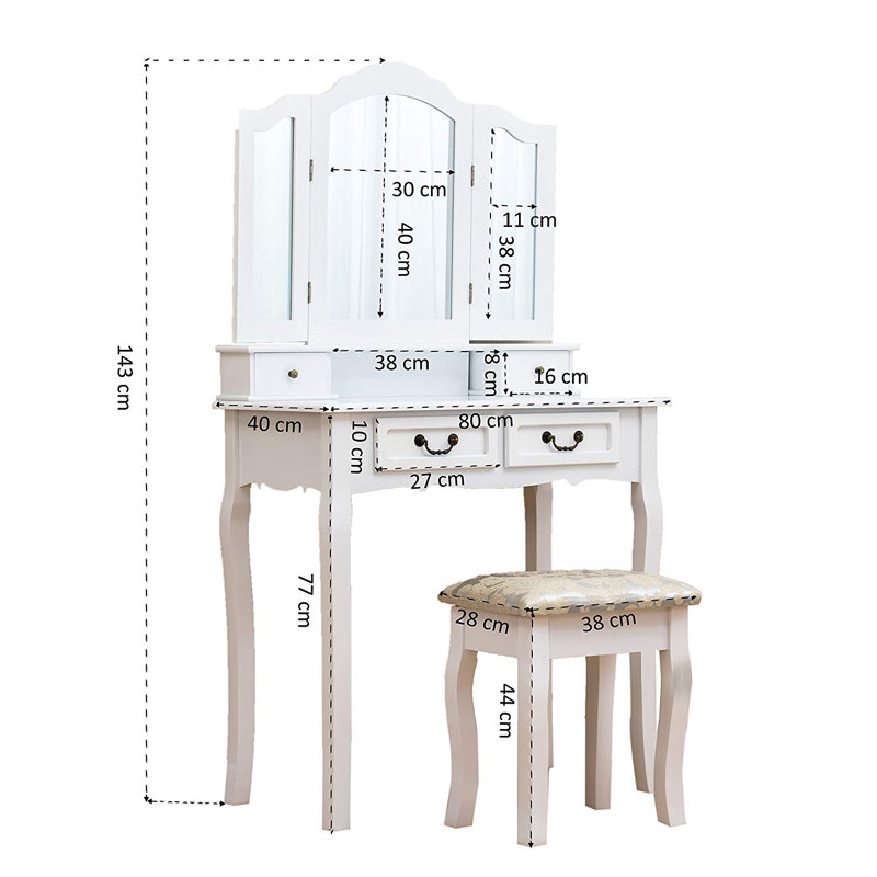 Conde Dressing Table with Mirror