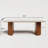  Iris Sintered Stone 78.7'' Solid Wood Pedestal Oval Dining Table Seat 6-8-1436401917-1436396730