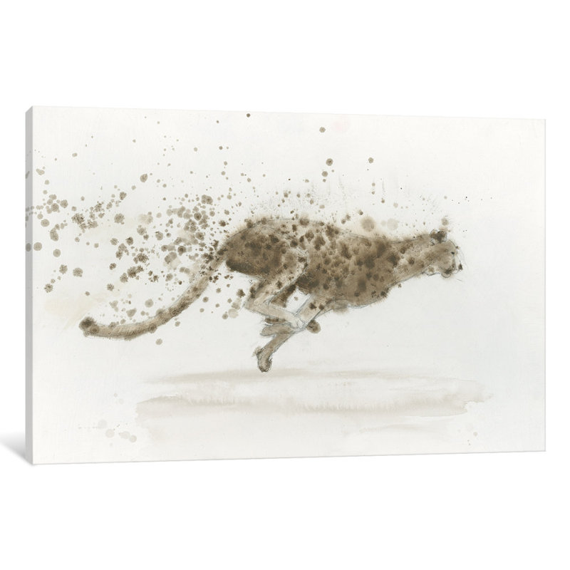 Guépard, reproduction d’art sur toile tendue, H 8 po x l 12 po x P 0,75 po