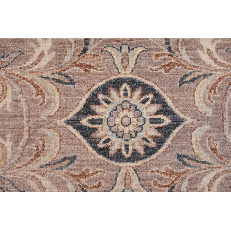Ziegler Hand-Knotted High-Quality Beige/Dark Gray Area Rug