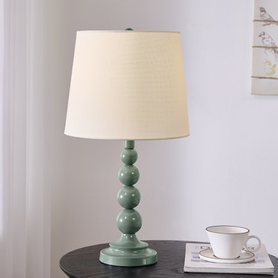 20.5" Metal Table Lamp With White Shade