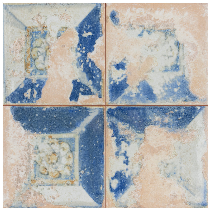 Kings Luxe Heritage 18" x 18" Ceramic Patterned Wall & Floor Tile