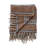 Cotton Blend Throw With Stripes And Fringe