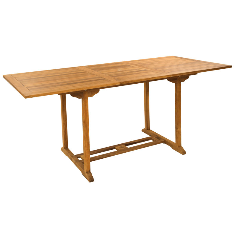 Rectangular Outdoor Bar Table With Umbrella Hole , 71'' in. W 43'' in. D