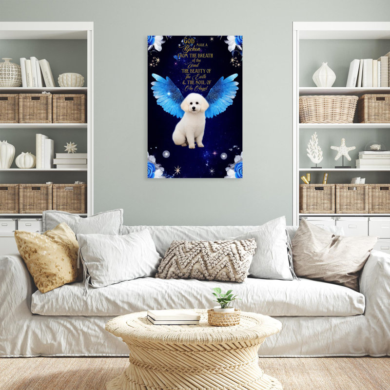 «Saway God Made A Bichon», impression sur toile, H 14 po x l 11 po x P 1,25 po