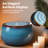 Blue Glazed Ceramic Outdoor Fountain with LED Light – Modern Round Water Feature for Garden, Patio & Balcony
