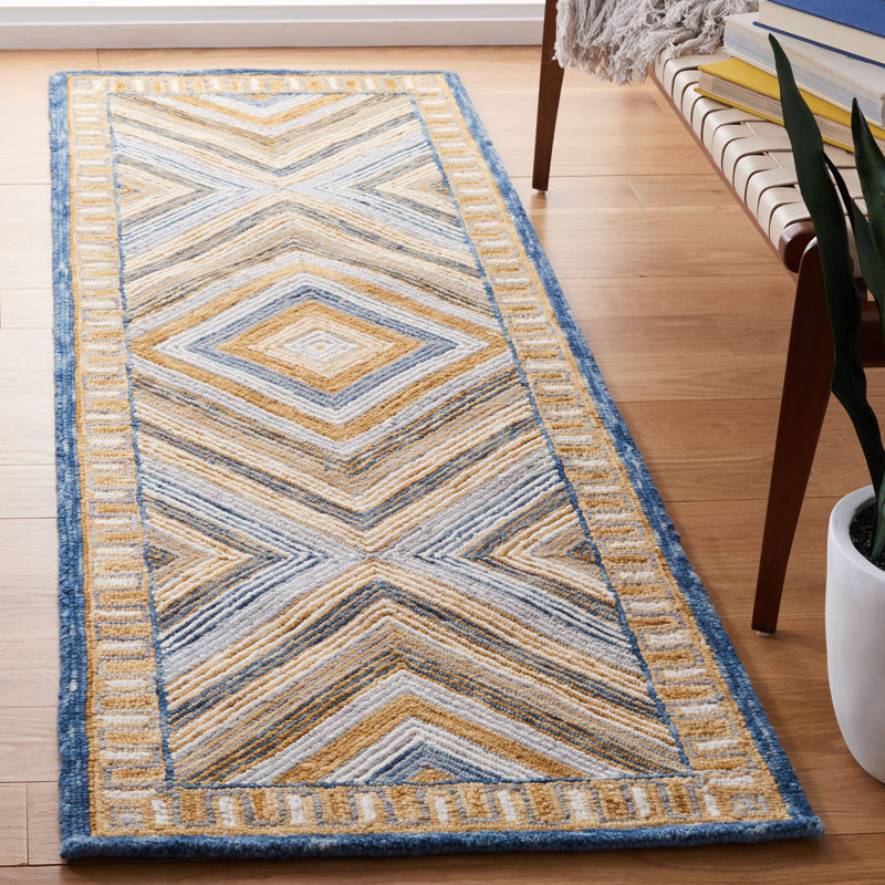 Tapis intérieur / extérieur touffeté à la main Seidl, Tapis de couloir 2 pi 3 po x 7 pi