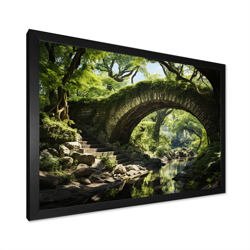 " USA Central Park Serenity ", Black Single Picture Framed, 34" H x 44" W x 1.5" D