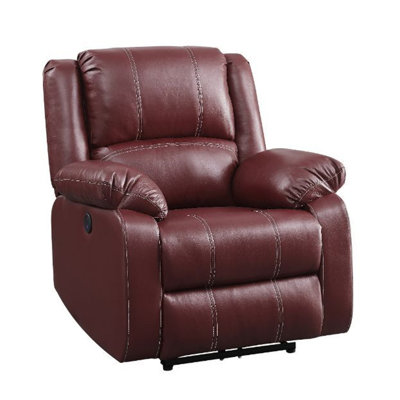 Fauteuil inclinable standard en similicuir de 37 po de large à dégagement zéro