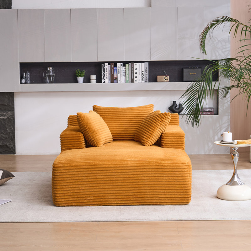 Chaise longue surdimensionnée pour le salon, Orange
