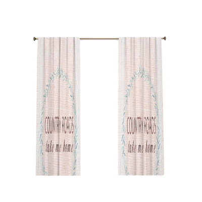 Paire de rideaux occultant avec passe-tringle Floral
