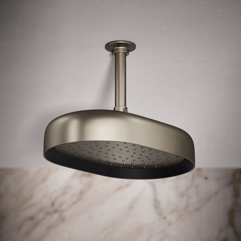 Statement™ 1.75 GPM Oblong 12 in. Rainhead with Katalyst Air-Induction Technology, Vibrant Brushed Nickel