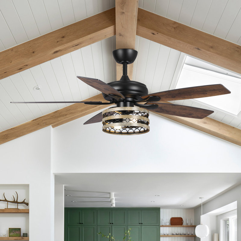 52" Rivenburg 5 - Blade Smart Ceiling Fan with Dimmable Light Kit, APP/Remote with Alexa and Google Assistant
