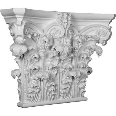 Corinthian Capital (Fits Pilasters up to 19 1/2"W x 2 1/2"D) (2-Pack)