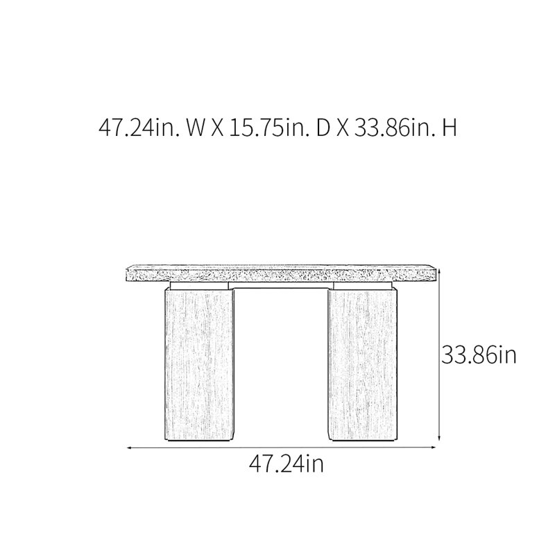 Retro Minimalist Console Table