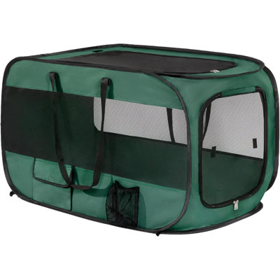 Grand lit pour chien 36in Portable - Chenil pour chien, cage d'extérieur pour animaux de compagnie, chenil de siège de voiture portable, lit pour chat
