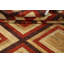Tapis décoratif en laine de conception unique 6 pi 3 po x 10 pi 7 po noué à la main New Age en laine brun/rouge/beige