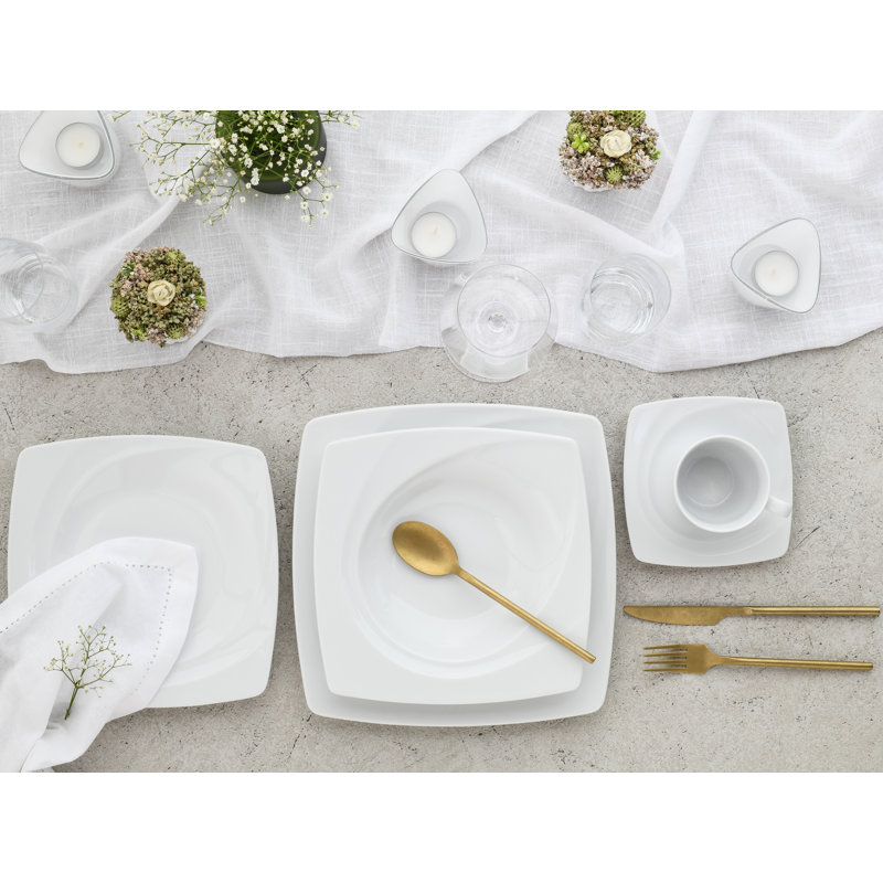 Celebration 50 Piece Bone China Dinnerware Set, Service for 6