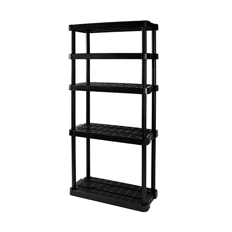 Gracious Living 4 Shelf Heavy Duty Black Ventilated Unit