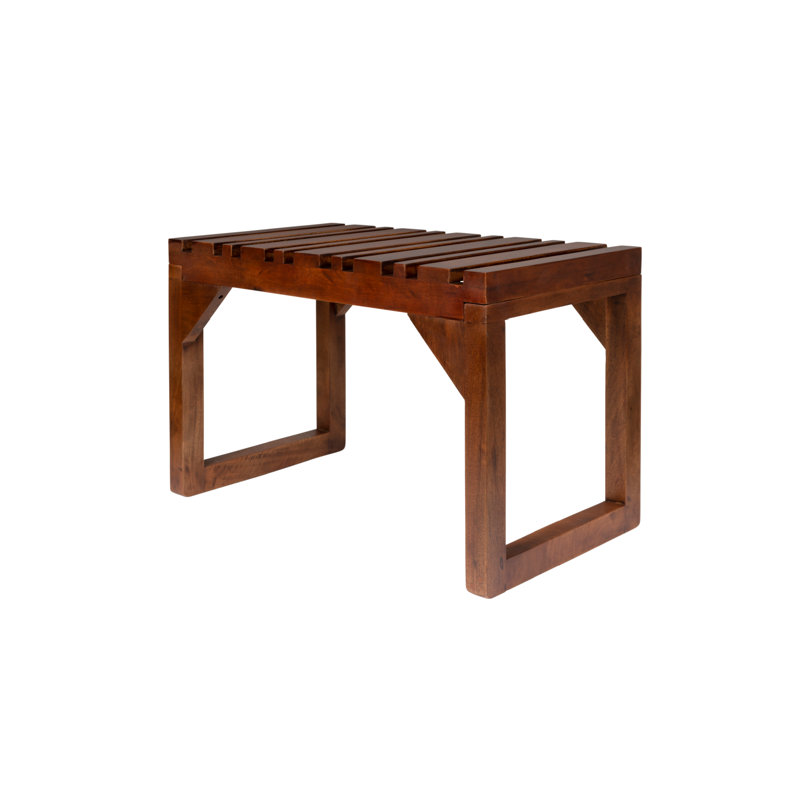 Banc en bois massif Jakub, Brun