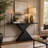 56" Liana Black Wood Console Table