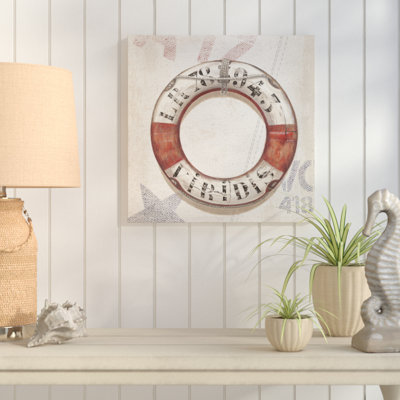 Lifebuoy nautique, impression sur toile tendue
