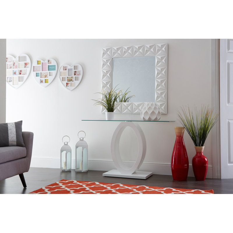 Bjarne Flat Wall Mirror, White