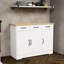 Buffet blanc avec 3 tiroirs et 3 portes
