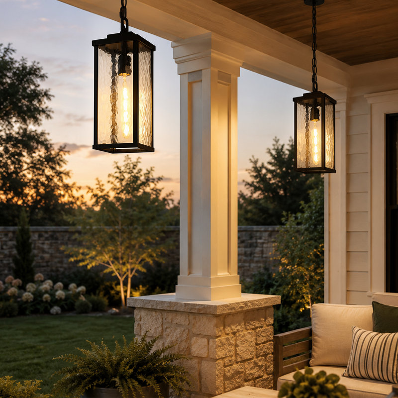 12.5inch Traditional 1 - Light Outdoor Pendant Light