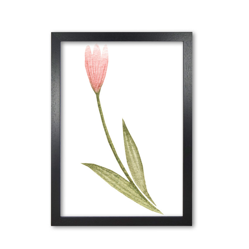 Watercolour Flower 3 - Painting, Black Grain Frame, 30 cm H x 21 cm W x 5 cm D