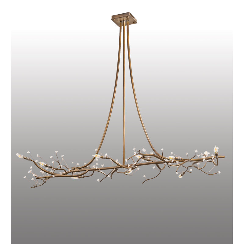 12 - Light Dimmable Modern Linear Chandelier