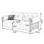 Canapé-lit extensible 83,46 po en cuir crème Napa avec structure en bois-130069084