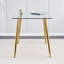 Élégante table en verre plaqué or moderne pour une utilisation polyvalente