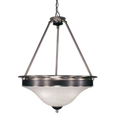 Luminaire suspendu bol unique à 3 lumières Macfarlane