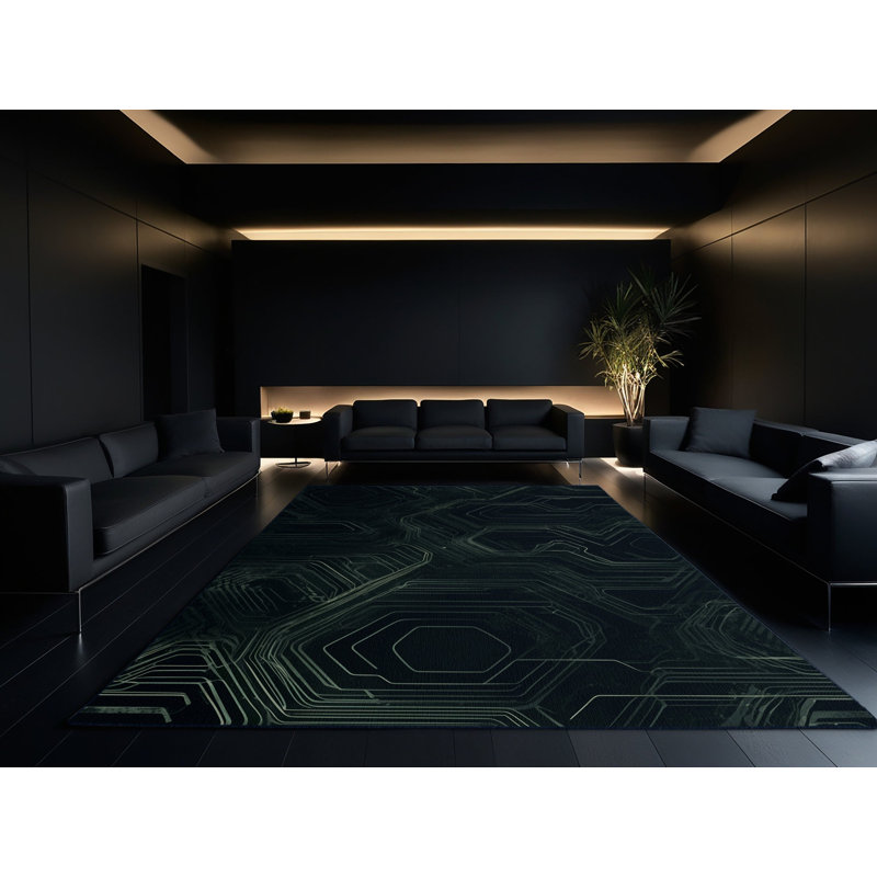 Warp Glow Rug, Round 8'