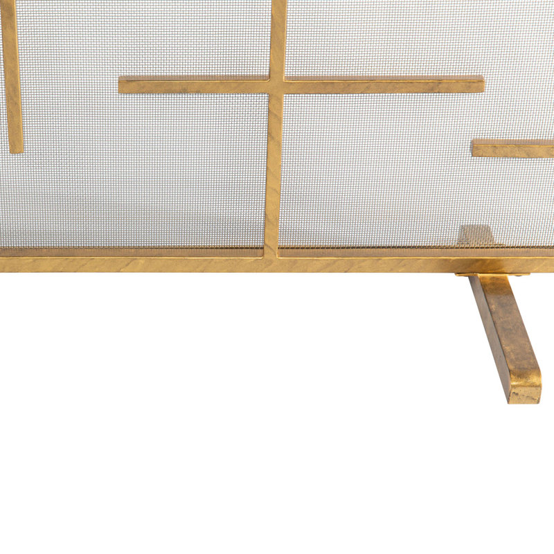 Boston Steel Fireplace Screen, Royal Gold